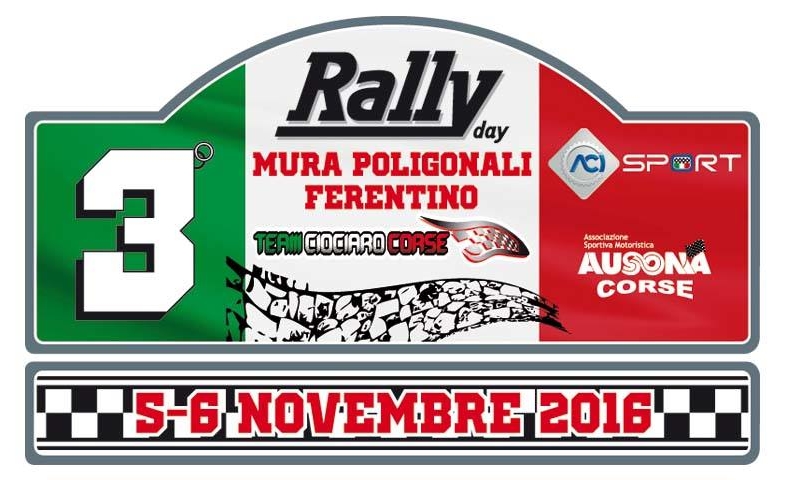 3. Rally Day delle Mura Poligonali di Ferentino 2016.