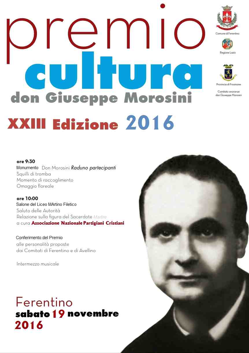 LOCANDINA Premio Morosini 19 NOVEMBRE 2016