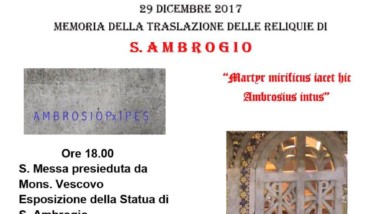 CELEBRAZIONE EUCARISTICA MEMORIA DELLA TRASLAZIONE DELLE RELIQUIE DI S. AMBROGIO