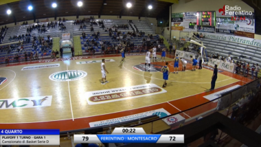 BASKET FERENTINO 80 – MONTESACRO ROMA 72, PLAY OFF 1° TURNO GARA 1