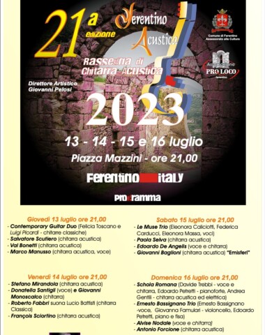 RASSEGNA CHITARRA ACUSTICA 2023
